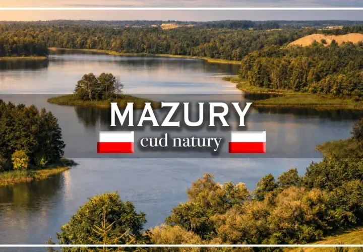Malowniczy krajobraz Mazur z licznymi jeziorami i lasami. Ile jest jezior na Mazurach? Tysiące!